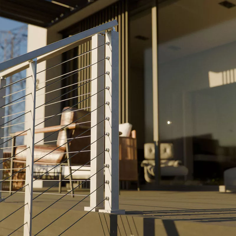 Ruostumaton kaapelikaide